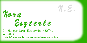 nora eszterle business card